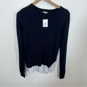 NWT Susina Striped Top in Navy | Size M